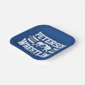 Wrestler ADD NAME School Athlete Wrestling Team Papieren Bordje (Gebogen)