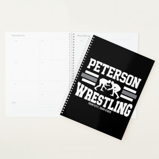 Wrestler ADD NAME School Athlete Wrestling Team Planner (Display)