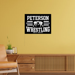 Wrestler ADD NAME School Athlete Wrestling Team Poster