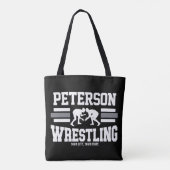 Wrestler ADD NAME School Athlete Wrestling Team Tote Bag (Achterkant)