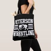 Wrestler ADD NAME School Athlete Wrestling Team Tote Bag (Dichtbij)