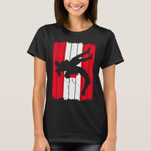 Wrestler Canadian Flag Suplex Wrestling T-shirt (Voorkant)