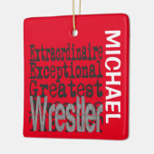 Wrestler Extraordinaire CUSTOM Ceramic Ornamed Keramisch Ornament (Links)