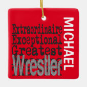 Wrestler Extraordinaire CUSTOM Ceramic Ornamed Keramisch Ornament (Voorkant)