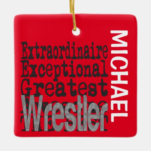 Wrestler Extraordinaire CUSTOM Ceramic Ornamed Keramisch Ornament (Voorkant)