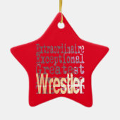 Wrestler Extraordinaire Keramisch Ornament (Achterkant)