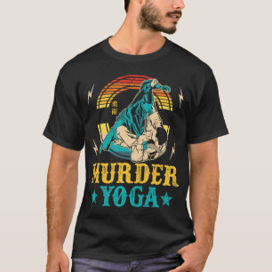 Wrestler Murder Yoga Retro Wrestling Brazilian Jiu T-shirt