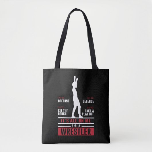 Wrestler spoelverkuistel tote bag (Voorkant)