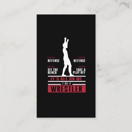 Wrestler spoelverkuistel visitekaartje (Voorkant)