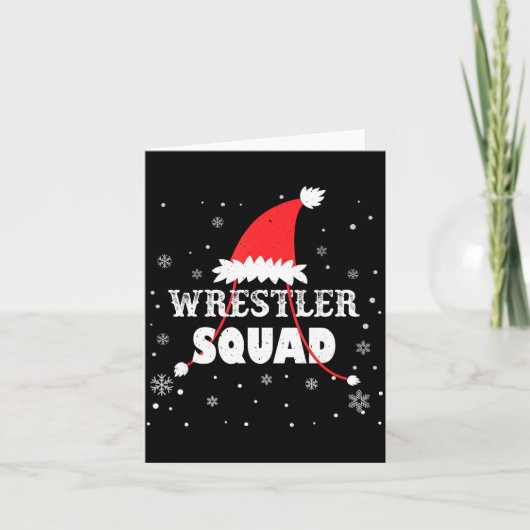 Wrestler Squad Christmas Wrestling Matching Xmas  Kaart (Voorkant)