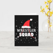 Wrestler Squad Christmas Wrestling Matching Xmas  Kaart (Gele Bloem)