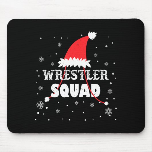 Wrestler Squad Christmas Wrestling Matching Xmas  Muismat (Voorkant)