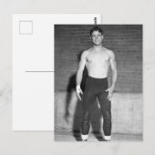 Wrestler uit de jaren veertig briefkaart (Voorkant / Achterkant)