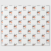 Wrestler Wrestling Silhouettes Sport Aangepaste na Cadeaupapier (Vlak)