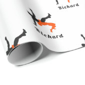 Wrestler Wrestling Silhouettes Sport Aangepaste na Cadeaupapier (Rol Hoek)