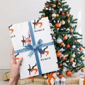 Wrestler Wrestling Silhouettes Sport Aangepaste na Cadeaupapier