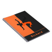 Wrestler Wrestling Silhouettes Sport Aangepaste na Notitieboek (Rechterzijde)