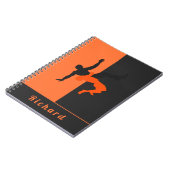 Wrestler Wrestling Silhouettes Sport Aangepaste na Notitieboek (Linkerzijde)
