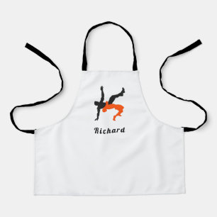 Wrestler Wrestling Silhouettes Sport Aangepaste na Schort
