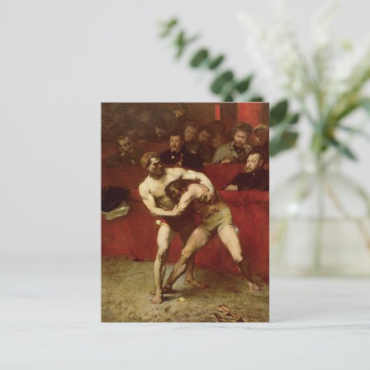 Wrestlers, 1875 briefkaart (Staand voorkant)
