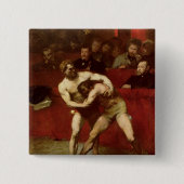 Wrestlers, 1875 vierkante button 5,1 cm (Voorkant)