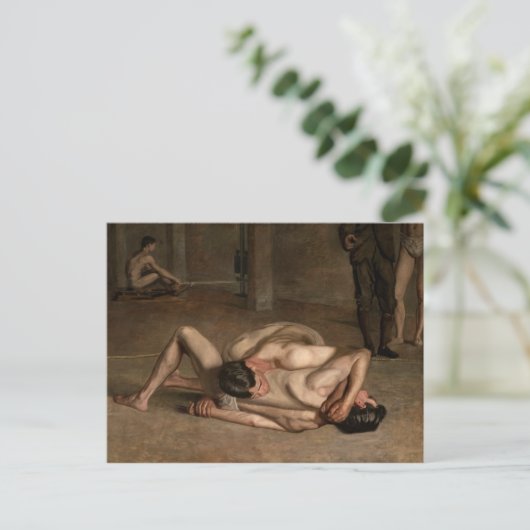 Wrestlers Briefkaart (Staand voorkant)