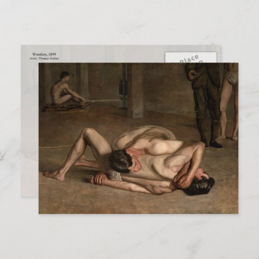 Wrestlers Briefkaart (Voorkant / Achterkant)