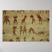 Wrestlers, detail van een grafwandschilderij poster (Voorkant)