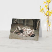 Wrestlers Fine Art Greetings Card Kaart (Gele Bloem)