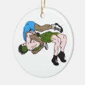 Wrestlers Keramisch Ornament (Links)