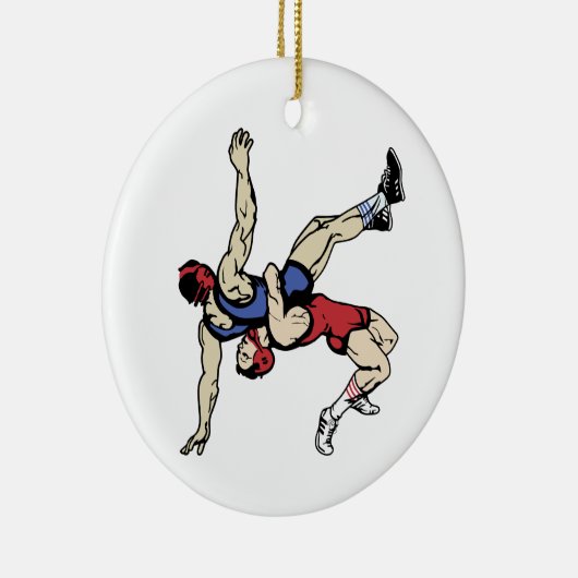 Wrestlers Keramisch Ornament (Rechts)
