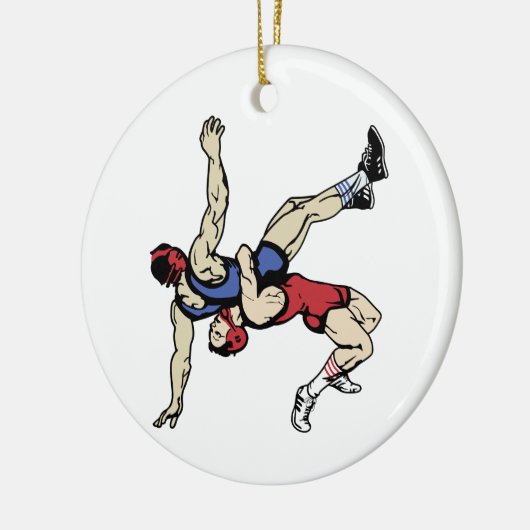 Wrestlers Keramisch Ornament (Links)