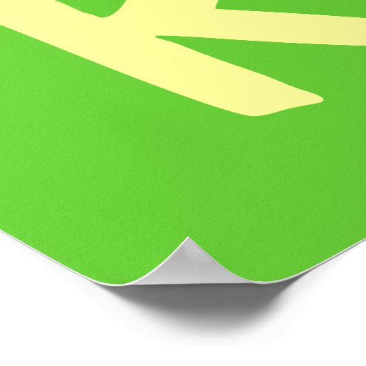 Wrestler's naam Lettering Poster (Hoek)