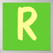 Wrestler's naam Lettering Poster (Voorkant)