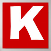 Wrestler's naam Lettering Poster (Voorkant)