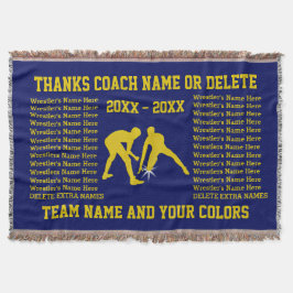 Wrestlers Namen 5 Tekstdozen die Coach-cadeautjes  Deken