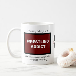 Wrestling Addict Voeg Jouw naam Monogram Initiaal Koffiemok