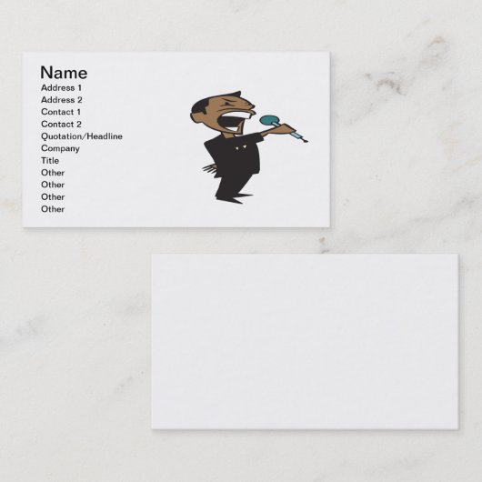 Wrestling Announcer Visitekaartje (Voorkant / Achterkant)