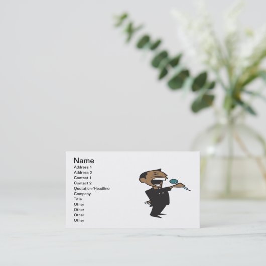 Wrestling Announcer Visitekaartje (Staand voorkant)