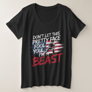 Wrestling Beast Design Grote Maat T-shirt