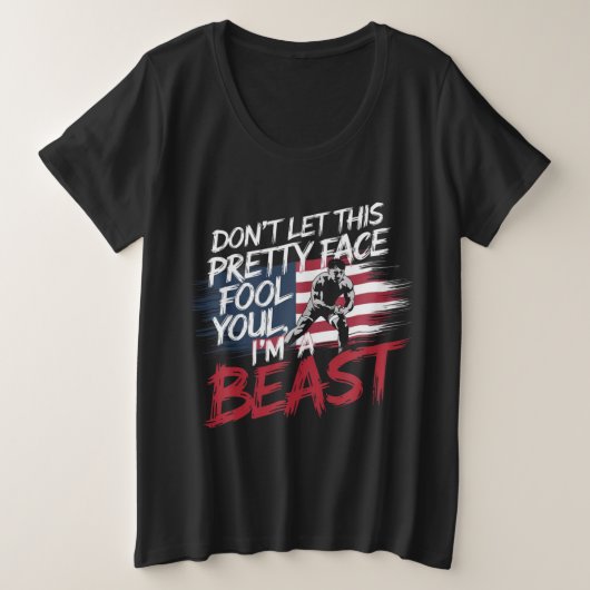 Wrestling Beast Design Grote Maat T-shirt (Design voorkant)