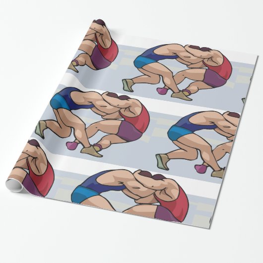 Wrestling Bout Cadeaupapier (Uitgerold)