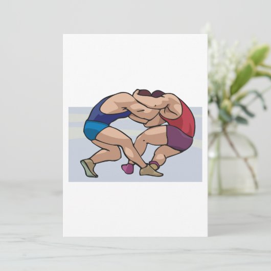 Wrestling Bout Kaart (Staand voorkant)