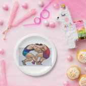 Wrestling Bout Papieren Bordje (Feest)