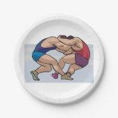 Wrestling Bout Papieren Bordje (Voorkant)