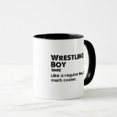 Wrestling Boy Definition Funny Wrestler Mok (Voorkant rechts)