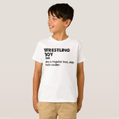 Wrestling Boy Definition Funny Wrestler T-shirt (Voorkant volledig)