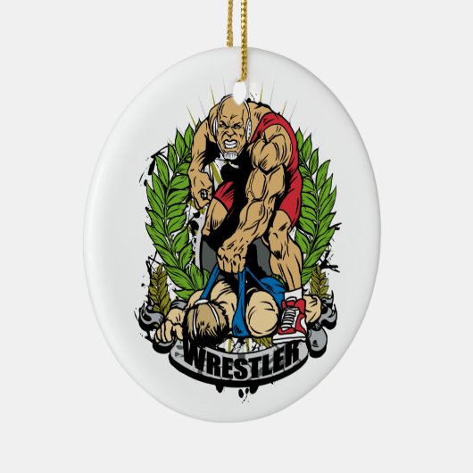 Wrestling Champ Keramisch Ornament (Rechts)