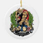 Wrestling Champ Keramisch Ornament (Achterkant)