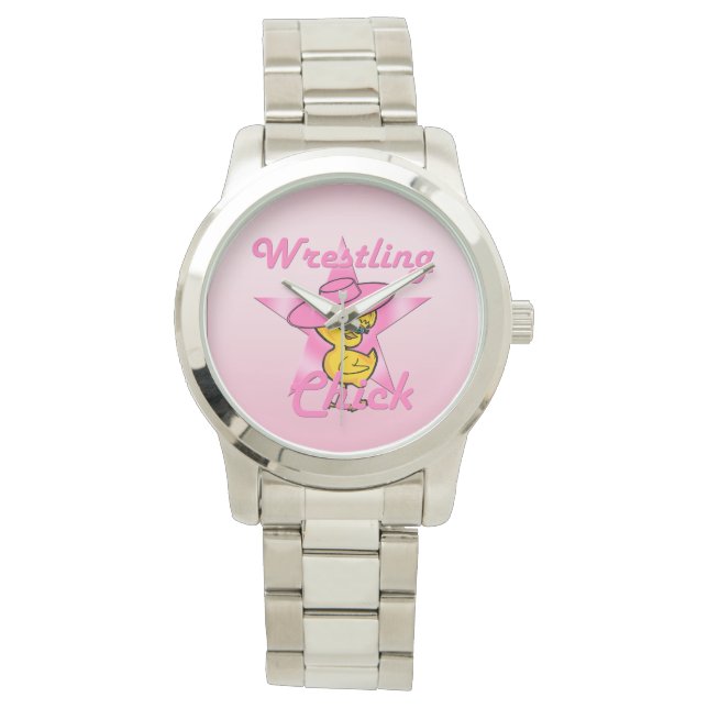 Wrestling Chick #8 Horloge (Voorkant)